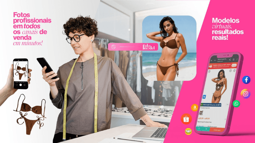 Representatividade que vende: com FotoModel, sua coleção plus size ganha impacto e inclusão.